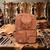 Vintage Zaino In Vera Pelle Marrone Uomo Impermeabile Viaggio Nuovo