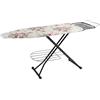 Relaxdays Asse Relaxdays per ferro da stiro a vapore, 110 x 33 cm, regolabile, pieghevole, con ripiano, modello Rosen, multicolore