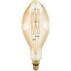 EGLO LED E27 dimmerabile, lampadina Vintage Amber Ø 14 cm, LED retro 8W | (60W), 806lm, E27 LED luce calda 2100K, lampadina Edison E140