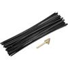 QUARKZMAN 20 Pezzi Bacchette Di Saldatura In Plastica Nera 5mm x 200mm PE Doppia Treccia Nastro Di Saldatura Con Strumenti Di Levigatura Per Riparare Serbatoi D'acqua Pallet(0.2 x 8inch)