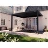PERGOLUX Pergola S3 Bioclimatica 3x4m, Manuale, Addossata, Nero