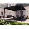 PERGOLUX Pergola S3 Bioclimatica 4x4m, Manuale, Addossata, Nero