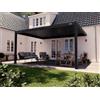 PERGOLUX Pergola S3 Bioclimatica 4x5m, Manuale, Addossata, Nero