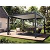 PERGOLUX Pergola S3 Bioclimatica 4x4m, Manuale, Autoportante, Antracite con tetto bianco
