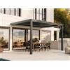 PERGOLUX Pergola Sundream S3 Bioclimatica 3x4m, Motorizzata, Addossata, Antracite