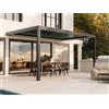 PERGOLUX Pergola Sundream S3 Bioclimatica 3x5m, Motorizzata, Addossata, Antracite