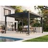 PERGOLUX Pergola Sundream S3 Bioclimatica 4x4m, Motorizzata, Autoportante, Antracite