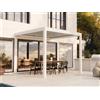 PERGOLUX Pergola Sundream S3 Bioclimatica 3x3m, Motorizzata, Addossata, Bianca