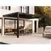 PERGOLUX Pergola Sundream S3 Bioclimatica 3x5m, Motorizzata, Addossata, Nero