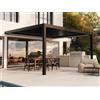PERGOLUX Pergola Sundream S3 Bioclimatica 4x5m, Motorizzata, Addossata, Nero