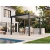 PERGOLUX Pergola Sundream S3 Bioclimatica 3x3m, Motorizzata, Autoportante, Antracite con tetto bianco