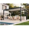 PERGOLUX Pergola Sundream S3 Bioclimatica 3x5m, Motorizzata, Autoportante, Antracite con tetto bianco