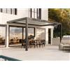 PERGOLUX Pergola Sundream S3 Bioclimatica 3x5m, Motorizzata, Addossata, Antracite con tetto bianco
