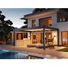 PERGOLUX Pergola Skydance S3 Bioclimatica 4x6m, Motorizzata, Autoportante, Antracite con tetto bianco