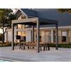 PERGOLUX Pergola 4 Pro Max Bioclimatica 3x3m, Motorizzata, Autoportante, Antracite