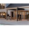 PERGOLUX Pergola 4 Pro Max Bioclimatica 3x3m, Motorizzata, Addossata, Antracite