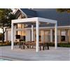 PERGOLUX Pergola 4 Pro Max Bioclimatica 3x3m, Motorizzata, Autoportante, Bianca