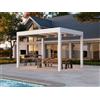 PERGOLUX Pergola 4 Pro Max Bioclimatica 3x4m, Motorizzata, Autoportante, Bianca