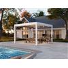 PERGOLUX Pergola 4 Pro Max Bioclimatica 4x4m, Motorizzata, Autoportante, Bianca