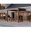 PERGOLUX Pergola 4 Pro Max Bioclimatica 3x3m, Motorizzata, Addossata, Antracite con tetto bianco