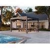 PERGOLUX Pergola 4 Pro Max Bioclimatica 4x4m, Motorizzata, Autoportante, Antracite con tetto bianco