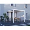 PERGOLUX Pergola 4 Pro Bioclimatica 3x3m, Motorizzata, Addossata, Bianca