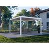PERGOLUX Pergola 4 Pro Bioclimatica 4x4m, Motorizzata, Autoportante, Bianca