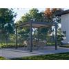 PERGOLUX Pergola 4 Pro Bioclimatica 3x3m, Motorizzata, Autoportante, Antracite con tetto bianco