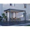PERGOLUX Pergola 4 Pro Bioclimatica 3x4m, Motorizzata, Addossata, Antracite con tetto bianco