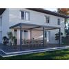 PERGOLUX Pergola 4 Pro Bioclimatica 4x6m, Motorizzata, Addossata, Antracite con tetto bianco