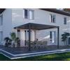PERGOLUX Pergola 4 Pro Bioclimatica 4x4m, Motorizzata, Addossata, Nero