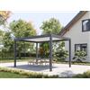 PERGOLUX Pergola 4 Bioclimatica 3x4m, Manuale, Autoportante, Antracite con tetto bianco