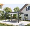 PERGOLUX Pergola 4 Bioclimatica 3x5m, Manuale, Autoportante, Antracite con tetto bianco