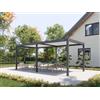 PERGOLUX Pergola 4 Bioclimatica 3x6m, Manuale, Autoportante, Antracite con tetto bianco