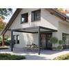 PERGOLUX Pergola 4 Bioclimatica 4x4m, Manuale, Addossata, Antracite con tetto bianco