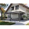 PERGOLUX Pergola 4 Bioclimatica 4x6m, Manuale, Addossata, Antracite con tetto bianco