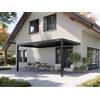 PERGOLUX Pergola 4 Bioclimatica 3x5m, Manuale, Addossata, Nero