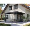 PERGOLUX Pergola 4 Bioclimatica 4x4m, Manuale, Addossata, Nero