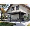 PERGOLUX Pergola 4 Bioclimatica 4x6m, Manuale, Addossata, Nero