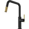 Franke NEW Franke: Miscelatore monocomando con doccetta estraibile Maris Stripes U 115.0747.676 finitura nero opaco/gold