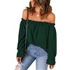 JECTZ Maglietta Tunica Casual Estiva con Spalle Scoperte Top con Maniche Svasate Camicia in Chiffon Sexy con Spalle Scoperte da Donna Top con Spalle Scoperte da Donna