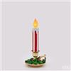 EDG Candela LED EDG con Piattino H 38 cm Bianca e Rossa
