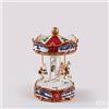 EDG Carillon Giostra Cavalli Natale H25 cm White Red