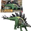 Mattel Jurassic World Gigantic Thrashers, Dinosauro Stegosaurus | JW Grande Specie Giocattolo, 2 Attack Action & Evoluzione Caratteristica, Gioco Digitale Tramite Codice di Scansione