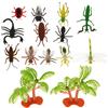 VICASKY 12 Pezzi Trucco Insetti Bambini Insetti Giocattolo Prop Insetti Giocattolo