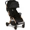 Asalvo Passeggino Leggero e Compatto Chiusura Automatica PLIS PLAS BLACK TELAIO ORO Omologato 22 kg