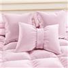 PETTI Artigiani Italiani - Cuscini Arredo in Velluto con Imbottitura, Cuscino per Camera da Letto, Divano Salotto, con Federa a Sacco, Fiocco Rosa - 50 x 40 cm