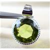 10.75 Carato Rotondo Naturale Peridoto Verde Gemma Certificato Ultimo Design