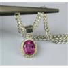 Rosa Naturale Kunzite 4 CT Ovale Gemma Certificato Ciondolo Classico Collezione