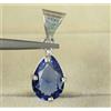 Tanzanite Naturale 5.70 KT / 12 MM Pera Gemma Certificato Ciondolo Design See